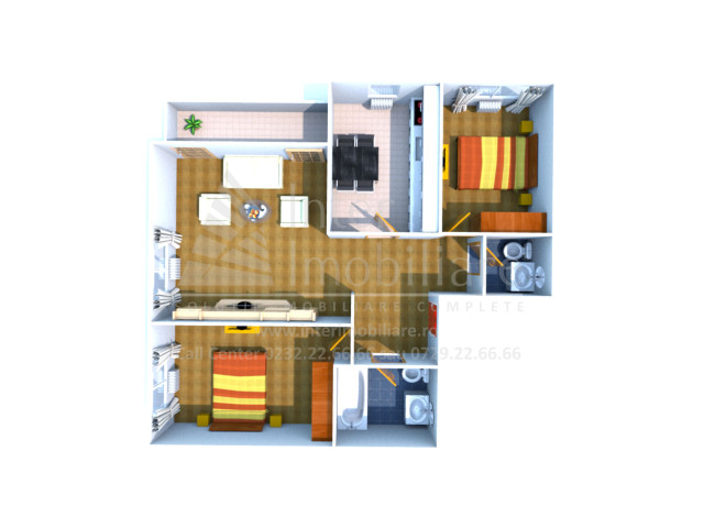 CUG apartament nou  71 mp , 3 camere,  decomandat , de vanzare,  (Valea Adanca - Penny Market) 160364