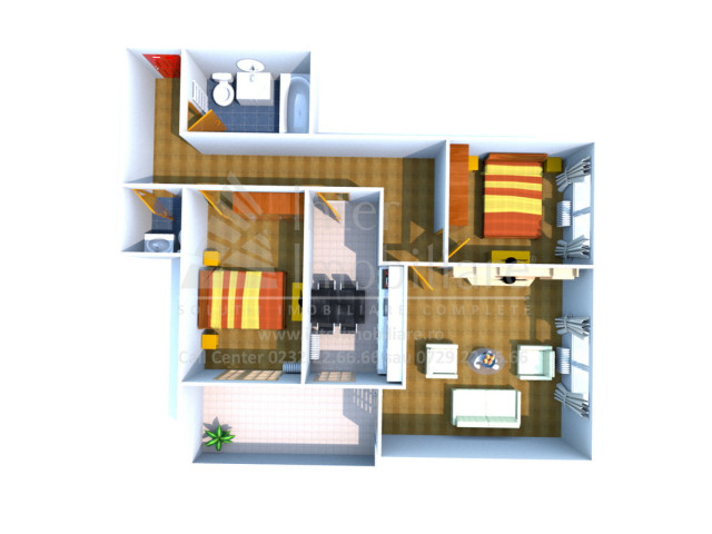 Nicolina apartament nou  80 mp , 3 camere,  decomandat , de vanzare,  (Pizza Nico) 151944