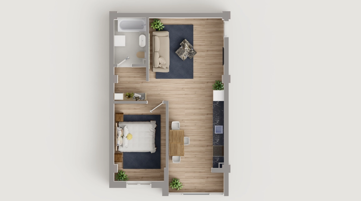 Oferta De vanzare apartament nou, o camera, decomandat, 41 mp , Popas Pacurari,  500m de Rond Carrefour Era imagine 1