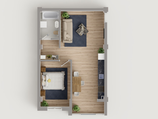 De vanzare apartament nou, o camera,  decomandat ,  41 mp , Popas Pacurari,  (500m de Rond Carrefour Era) 157667