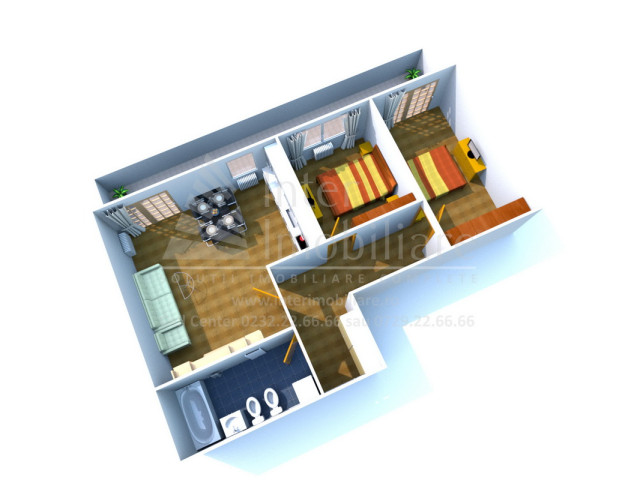 De vanzare apartament nou, 3 camere,  decomandat ,  87 mp , Copou,  (Liceul Pedagogic) 133377