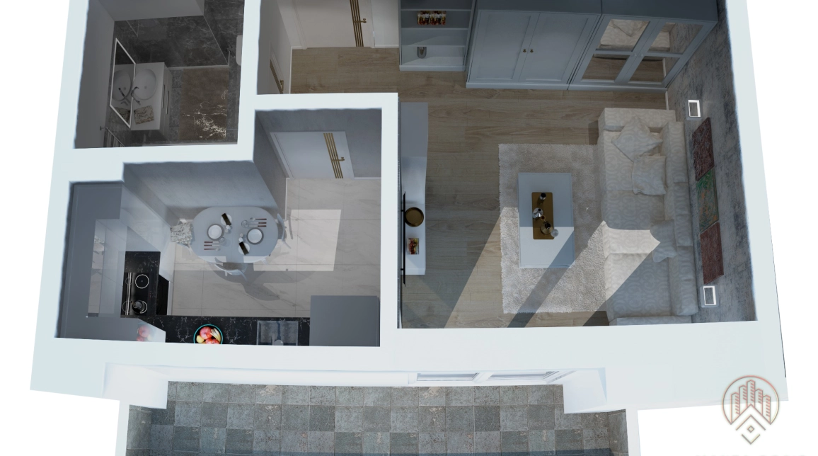 Oferta Nicolina apartament nou 44 mp , o camera, decomandat, de vanzare,  Nicolina 2, Bd Poitiers imagine 2