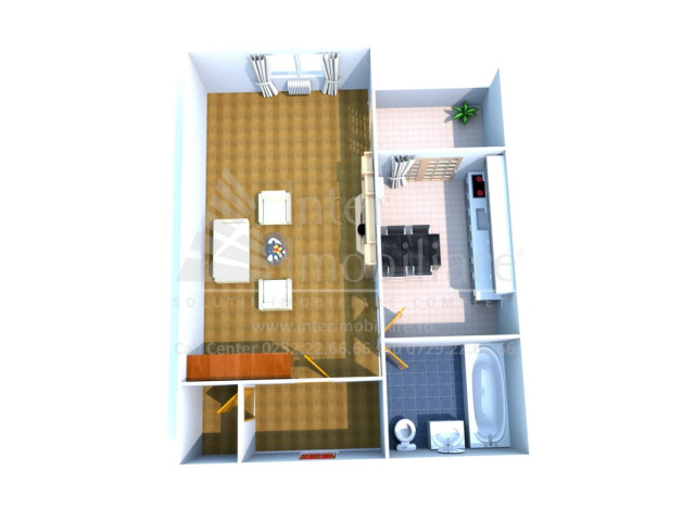Apartament nou, o camera,  decomandat ,  41 mp , Nicolina, de vanzare,  (Pizza Nico) 151936