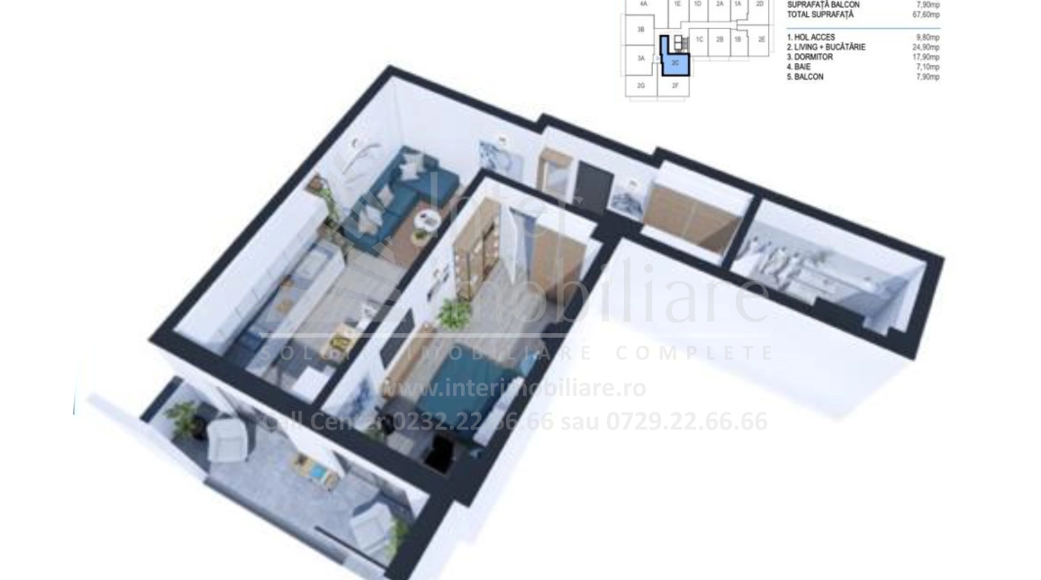 Oferta 2 camere, decomandat, 68 mp , de vanzare apartament nou in zona CUG,  BRD imagine 6
