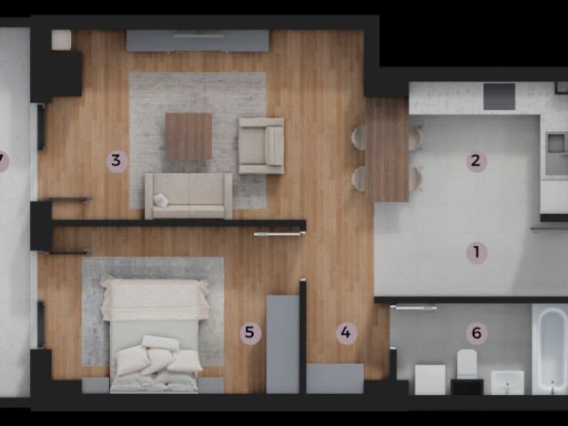 Apartament nou de vanzare, 2 camere,   ,  55 mp , Tatarasi,  (Kaufland -  Piata 2 Baieti) 159955