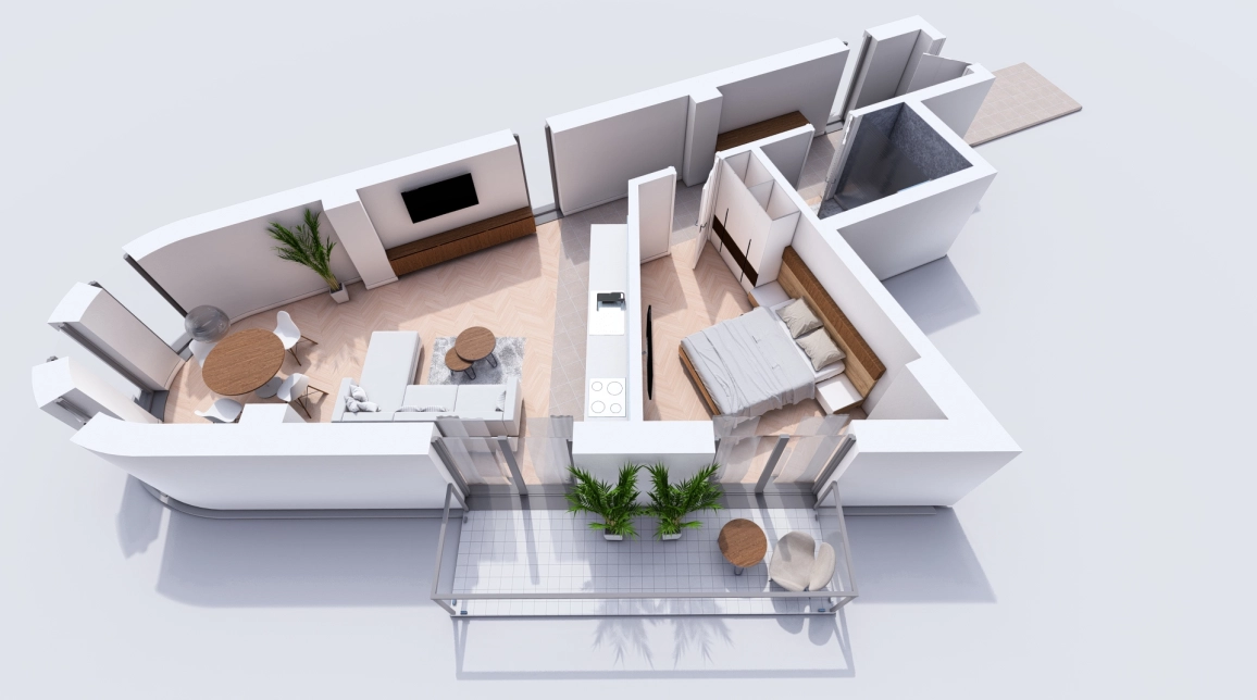 Oferta Apartament nou de vanzare, 2 camere, , 59 mp , Bucium,  Profi Visan imagine 2