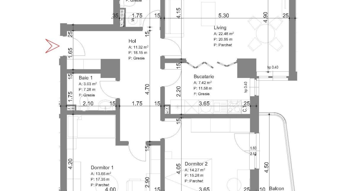 Oferta Apartament nou de vanzare, 3 camere, decomandat, 82 mp , Alexandru cel Bun,  Galata imagine 5