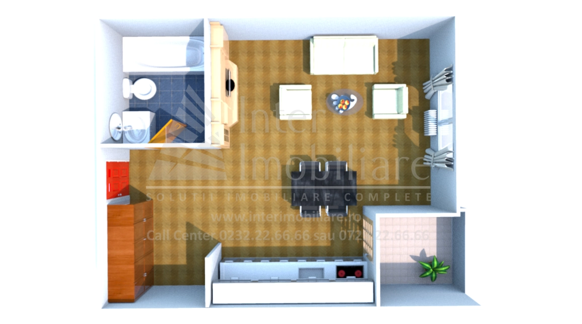 Oferta De vanzare apartament nou, o camera, decomandat, 41 mp , Nicolina,  Al Tudor Neculai-Lidl imagine 1
