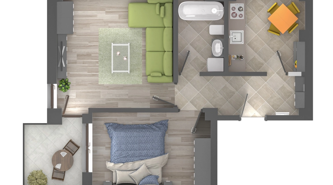 Oferta 2 camere, decomandat, 55 mp , de vanzare apartament nou in zona Galata,  Notariat Padurariu imagine 1