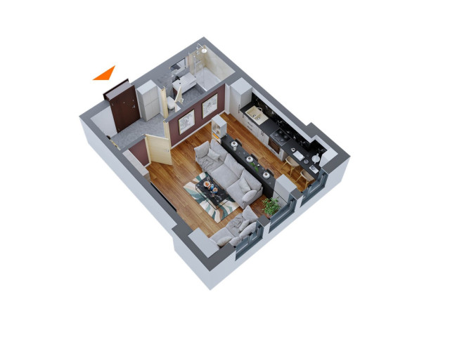 O camera,  semidecomandat ,  38 mp , de vanzare apartament nou in zona Dacia,  (Piata Dacia) 145008