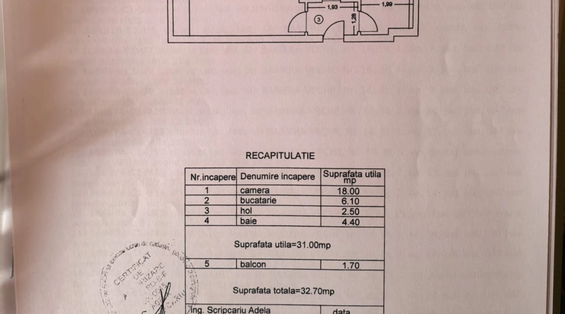Oferta Apartament de vanzare, o camera, decomandat, 31 mp , Podu Ros,  Granit imagine 3