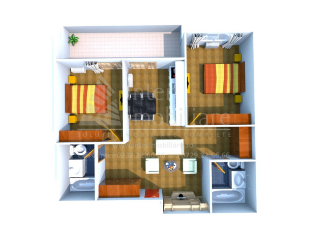 Apartament nou, 3 camere,  semidecomandat ,  78 mp , Podul de Fier, de vanzare,  (C.A Roseti) 154976