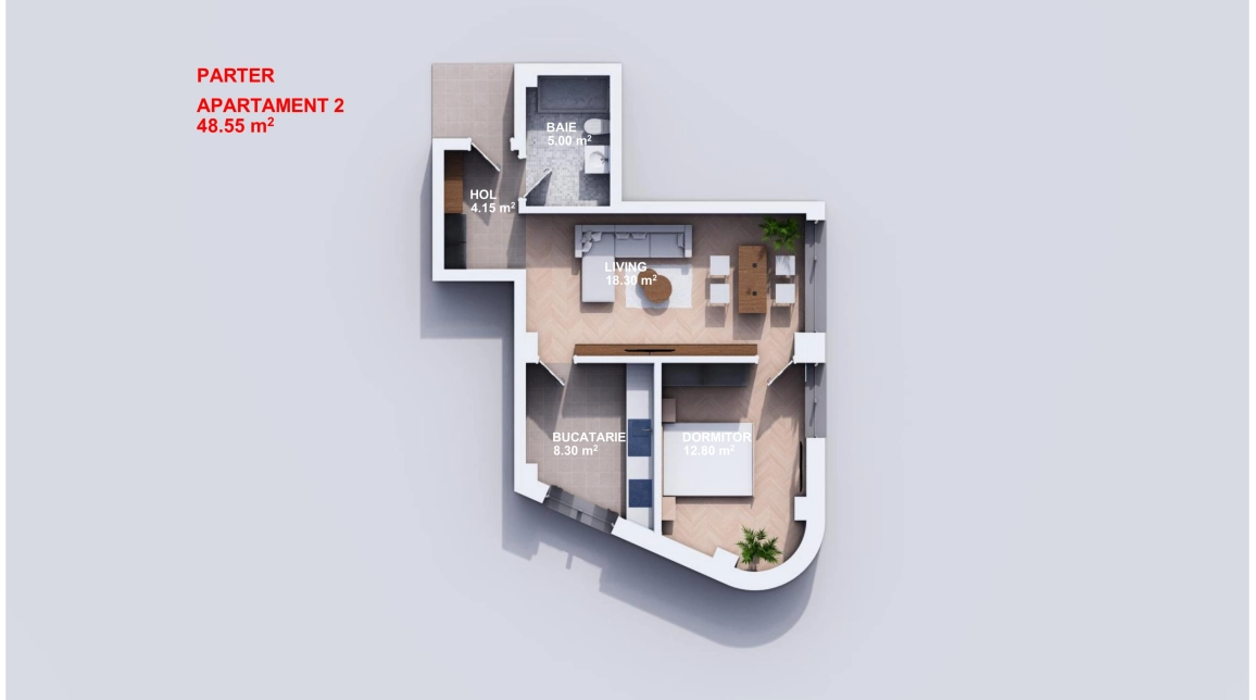 Oferta 2 camere, decomandat, 49 mp , de vanzare apartament nou in zona Bucium,  Profi Visan imagine 1