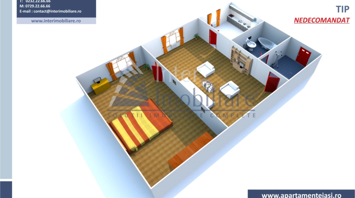Oferta 2 camere, nedecomandat, 30 mp , de vanzare apartament in zona Podu Ros,  Salubris imagine 1