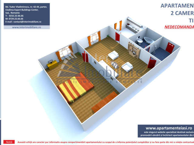 2 camere,  nedecomandat ,  30 mp , de vanzare apartament in zona Podu Ros,  (Salubris) 162773