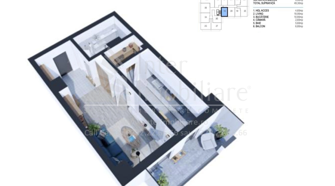 Oferta Apartament nou, o camera, decomandat, 44 mp , Nicolina, de vanzare,  Rond Vechi-BRD imagine 1