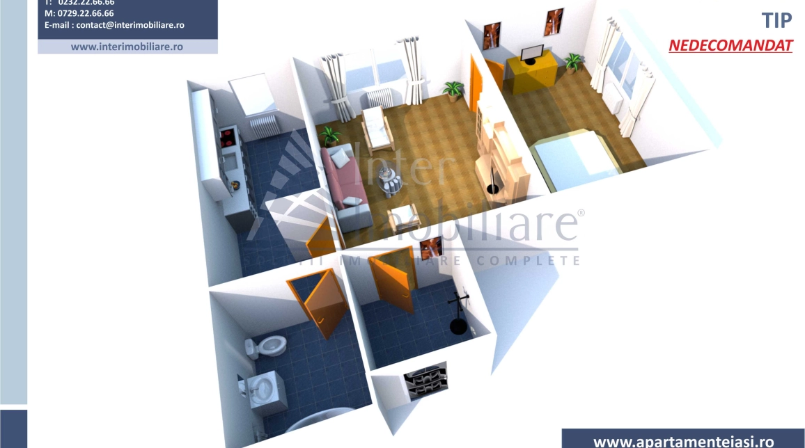 Oferta Alexandru cel Bun apartament 38 mp , 2 camere, nedecomandat, de vanzare,  Piata Alexandru imagine 1