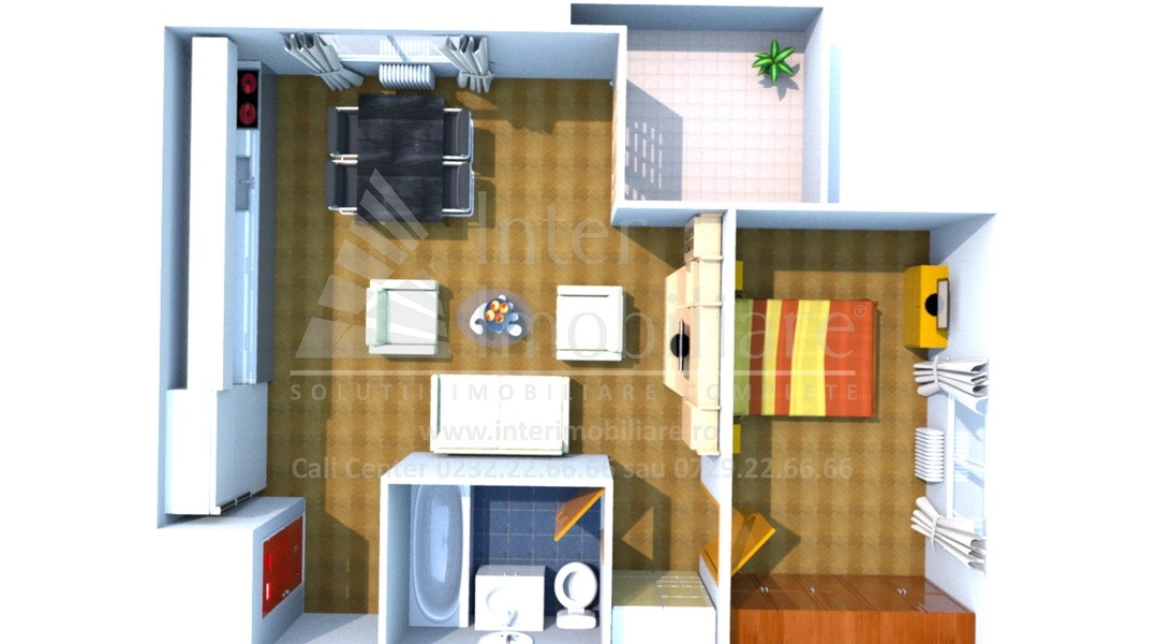 Oferta 2 camere, , 57 mp , de vanzare apartament nou in zona Podul de Fier,  CA Roseti imagine 2