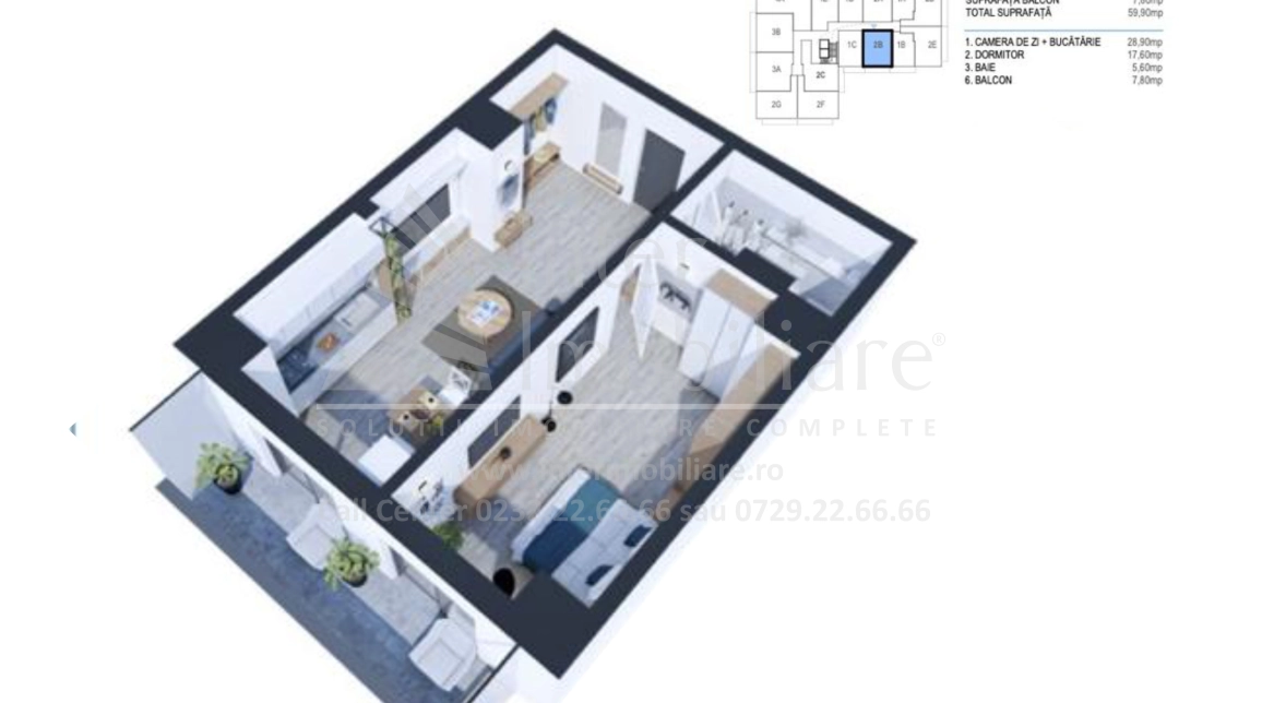 Oferta CUG apartament nou 59 mp , 2 camere, decomandat, de vanzare,  BRD imagine 5