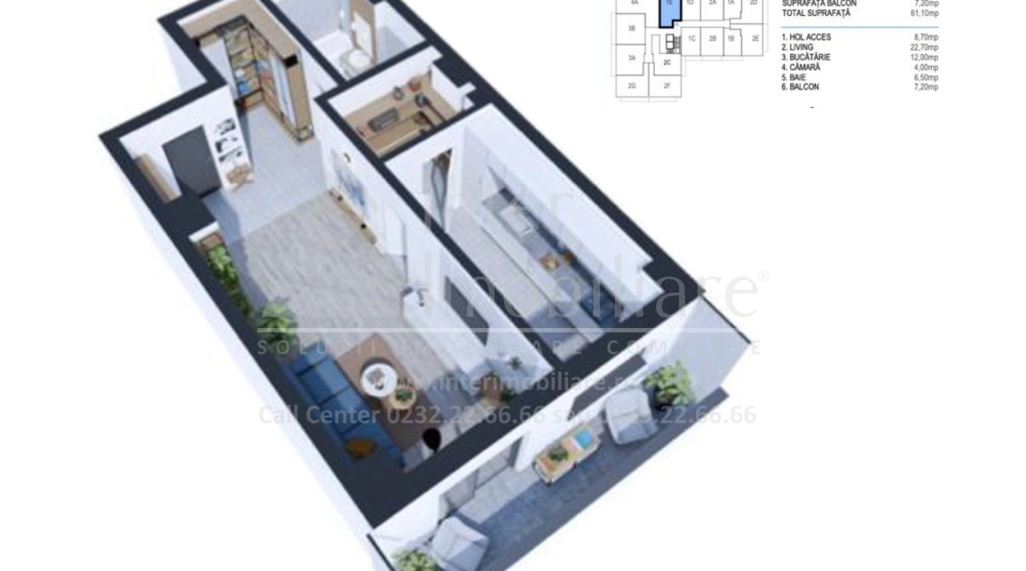 Oferta Apartament nou, o camera, decomandat, 62 mp , CUG, de vanzare,  BRD imagine 2