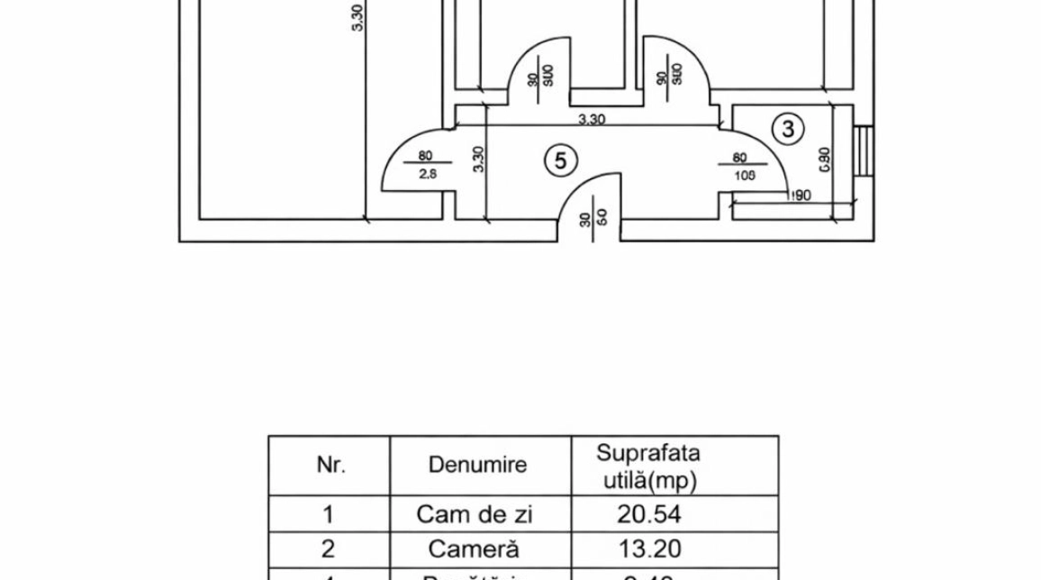 Oferta 2 camere, decomandat, 58 mp , de vanzare apartament in zona Pacurari,  La bulevard - Esplanada Mimoza imagine 15