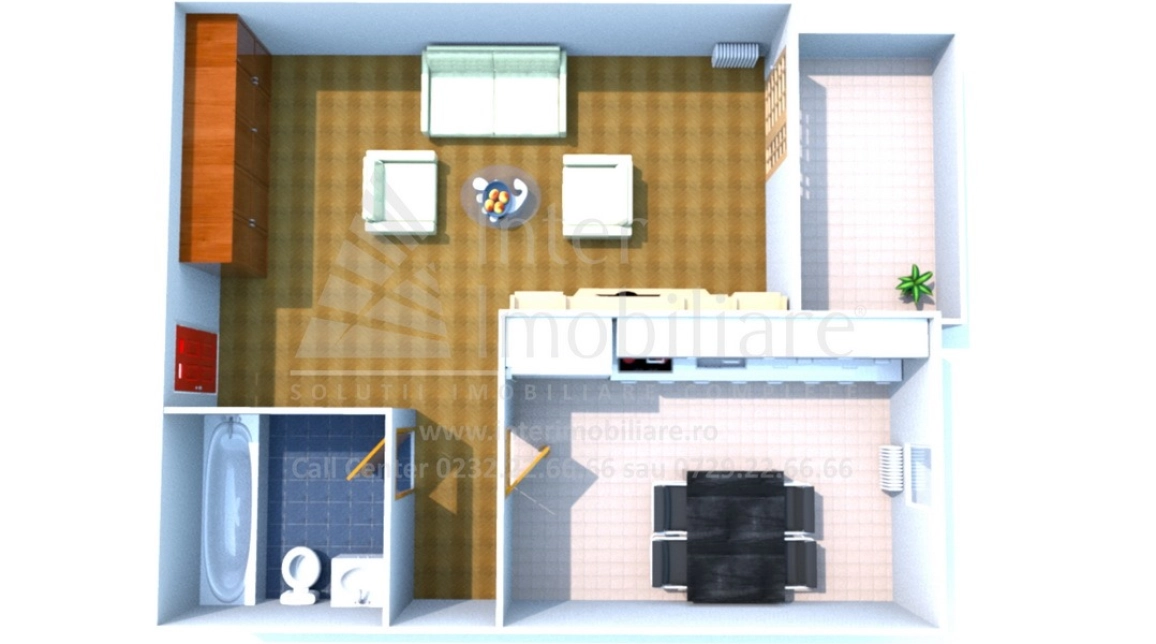 Oferta 2 camere, , 50 mp , de vanzare apartament nou in zona Podul de Fier,  C.A Roseti imagine 1