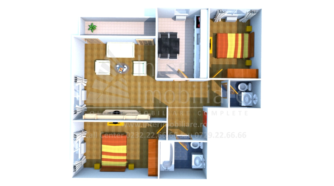 Oferta CUG apartament nou 71 mp , 3 camere, decomandat, de vanzare,  Valea Adanca - Penny Market imagine 2
