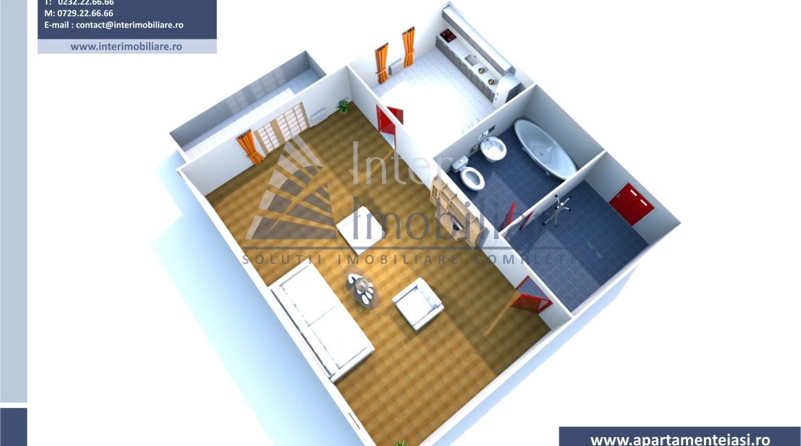 Oferta Apartament, o camera, decomandat, 43 mp , Nicolina, de vanzare,  R. V. CUG - Selgros imagine 1