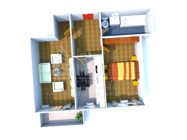 Apartament nou, 2 camere,  decomandat ,  58 mp , Galata, de vanzare,  (Sun City) 146196