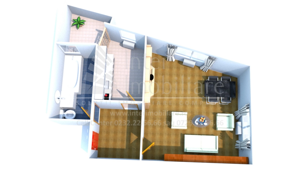 Oferta Nicolina apartament nou 45 mp , o camera, decomandat, de vanzare,  Pizza Nico imagine 2