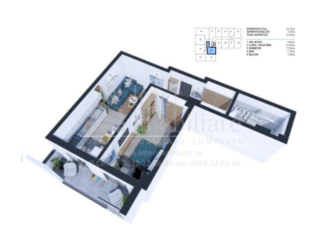 Apartament nou de vanzare, 2 camere,  semidecomandat ,  68 mp , Nicolina,  (Rond Vechi-BRD) 153210