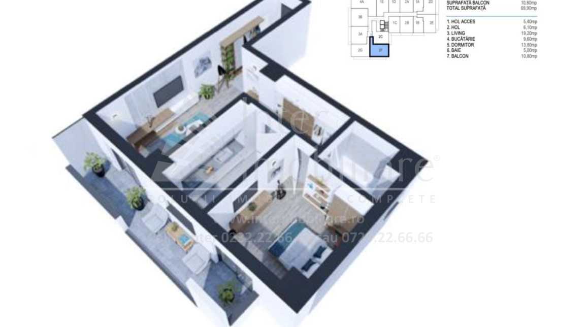 Oferta Apartament nou, 2 camere, decomandat, 69 mp , Nicolina, de vanzare,  Rond Vechi-BRD imagine 1