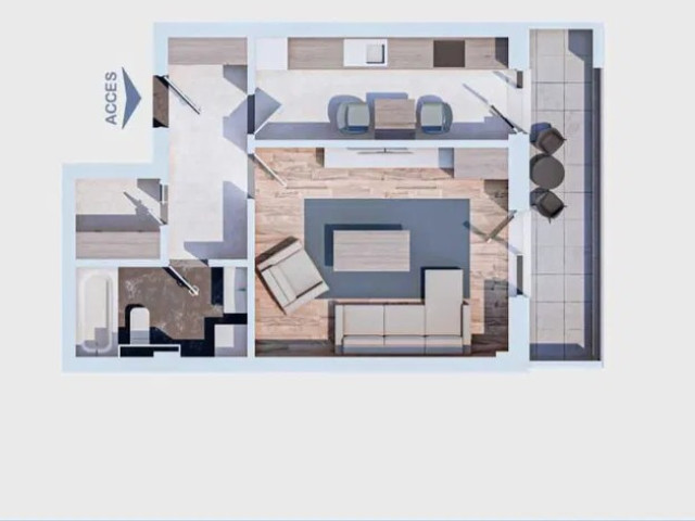 Pacurari apartament nou  49 mp , o camera,  decomandat , de vanzare,  (Alpha Bank) 157239
