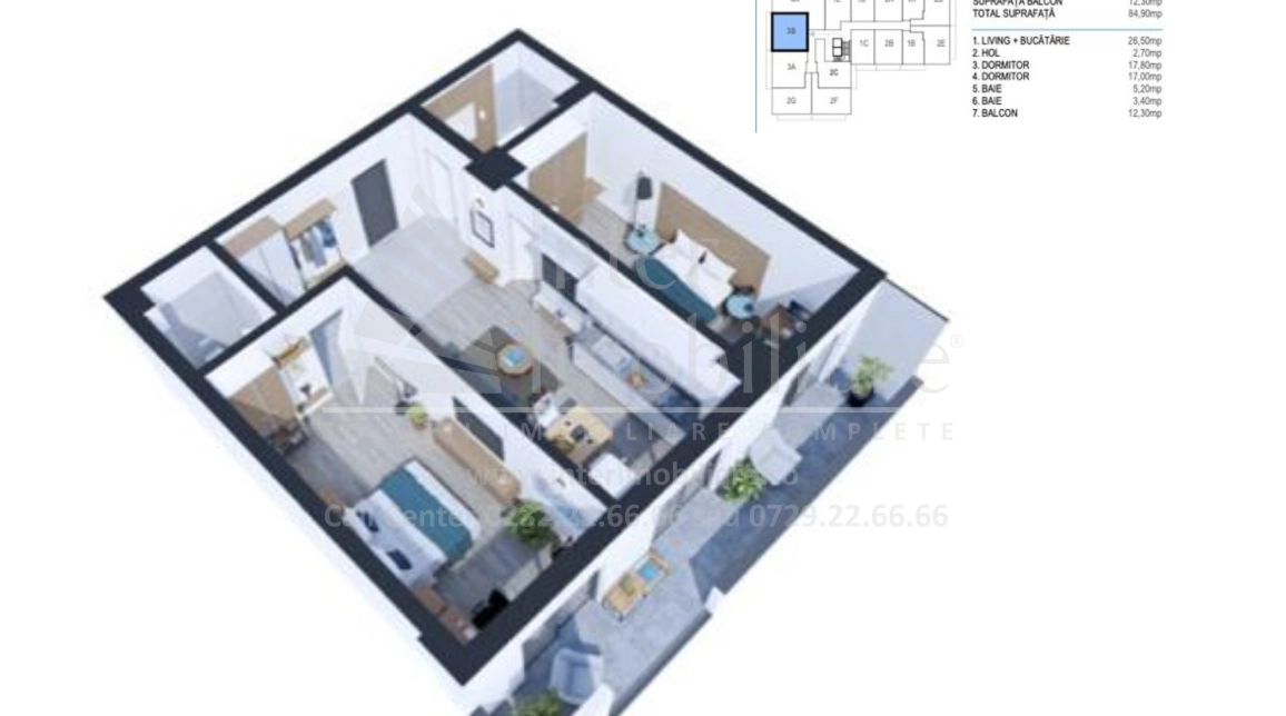 Oferta De vanzare apartament nou, 3 camere, decomandat, 82 mp , Nicolina,  Rond Vechi-BRD imagine 1