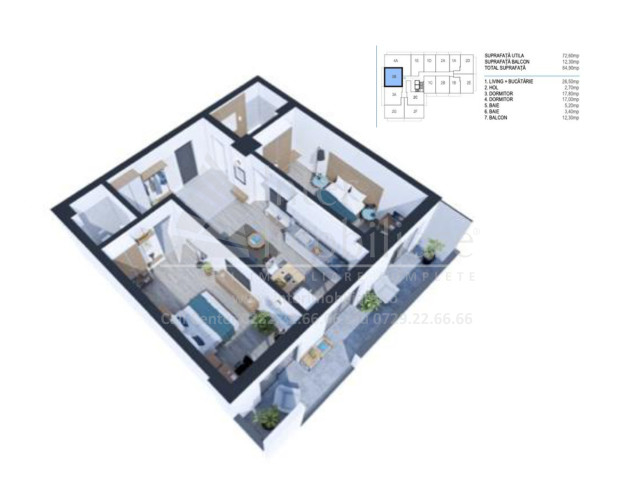 De vanzare apartament nou, 3 camere,  decomandat ,  82 mp , Nicolina,  (Rond Vechi-BRD) 153212