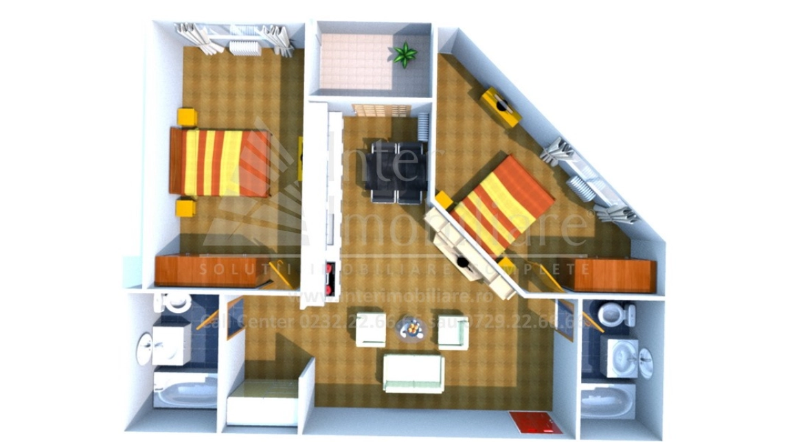 Oferta Apartament de vanzare, 3 camere, , 62 mp , Podul de Fier,  CA Roseti imagine 2