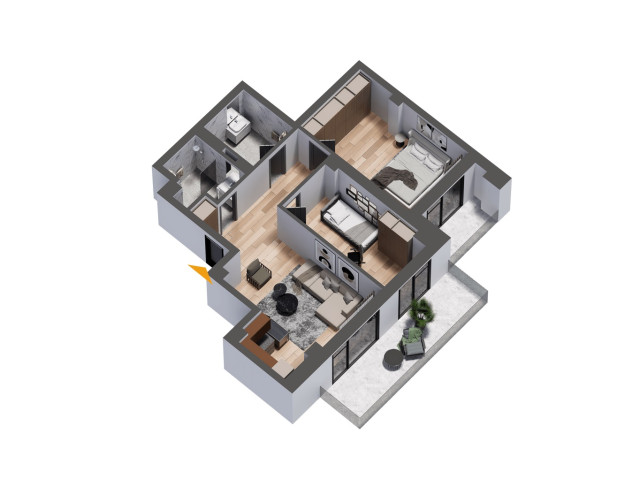 Apartament nou de vanzare, 3 camere,  decomandat ,  89 mp , Nicolina,  (Selgros) 159135