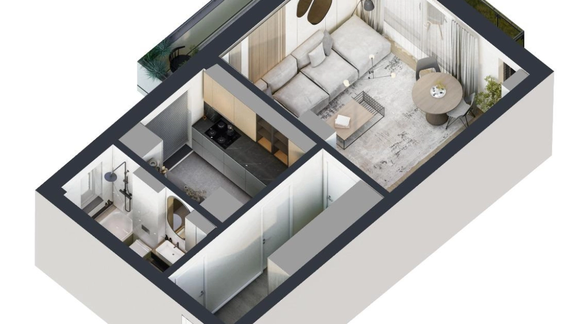 Oferta O camera, decomandat, 50 mp , de vanzare apartament nou in zona Pacurari,  Lac Rediu imagine 3